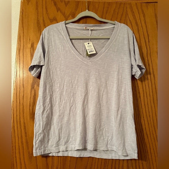 Marine Layer Soft Gray V-Neck Tee - Picture 2 of 10
